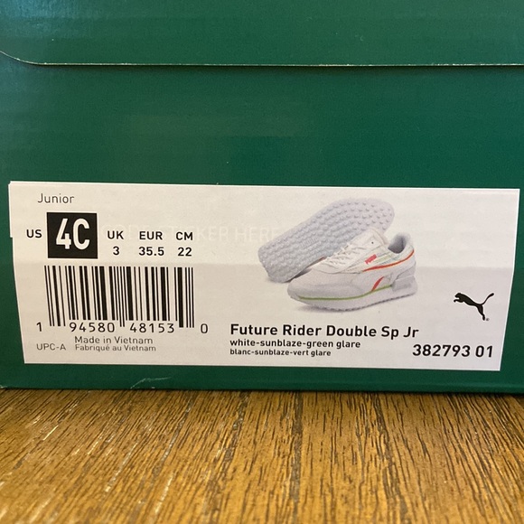 Puma Future Rider Double Sp Jr. Brand new, never worn, original box. Size 4C. - Picture 4 of 8